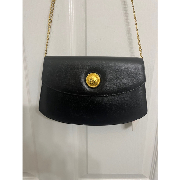 Vintage TAKEO de 365 Black Genuine Leather Handbag